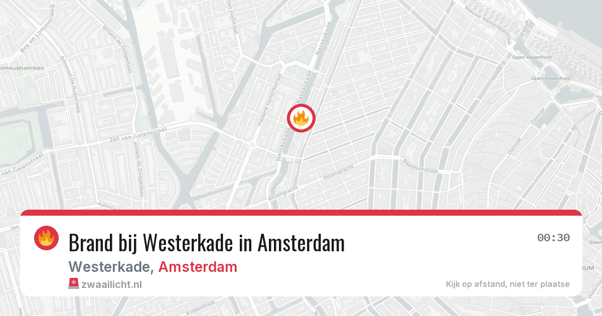 Brand bij Westerkade in Amsterdam — 29 mei 2026