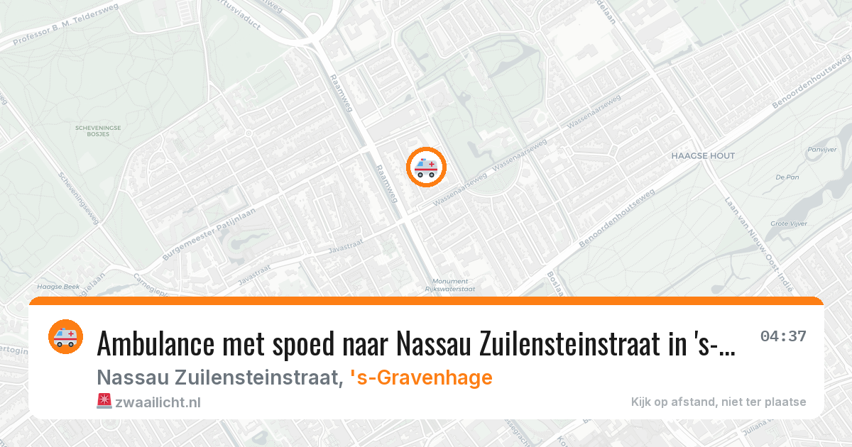 Ambulance met spoed naar Nassau Zuilensteinstraat in 's-Gravenhage — 9 jun 2026