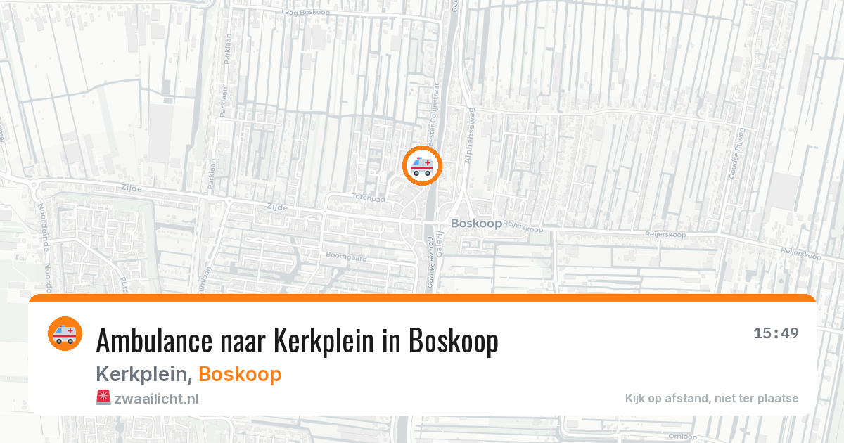 Ambulance naar Kerkplein in Boskoop — 29 jun 2026
