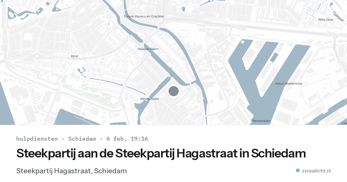Steekpartij aan de Steekpartij Hagastraat in Schiedam — 6 feb 2026