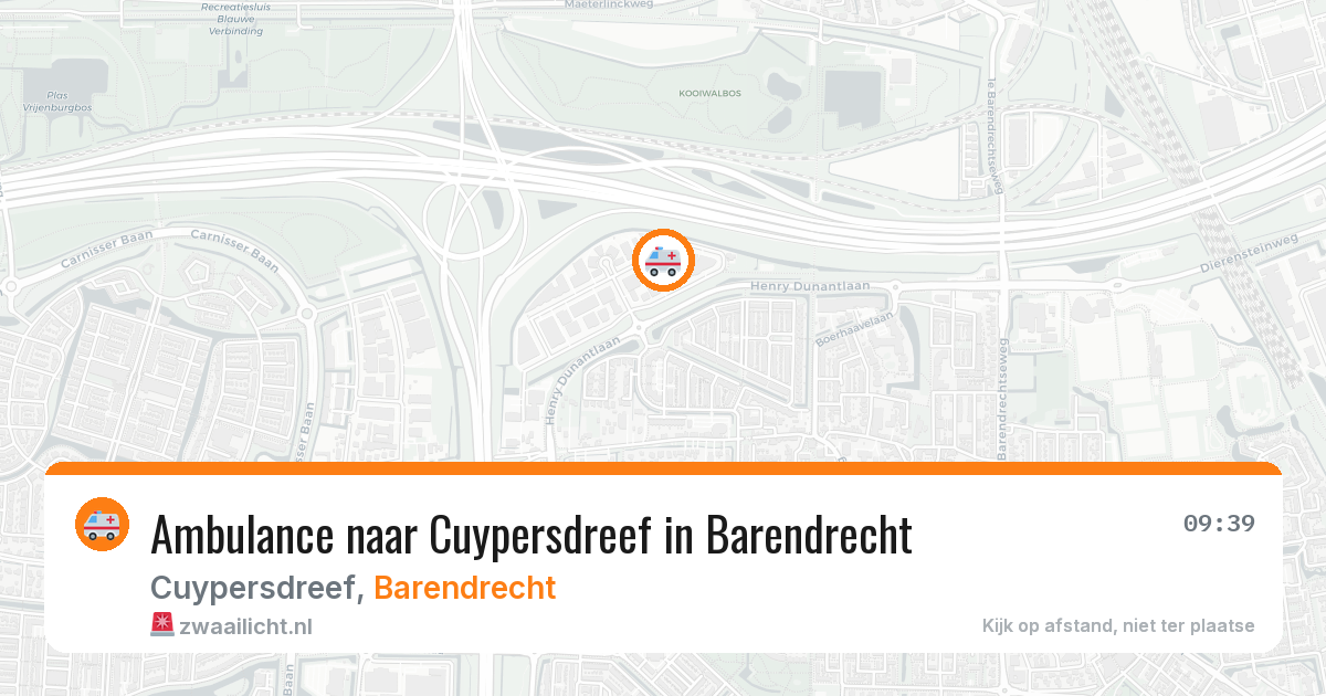 Ambulance naar Cuypersdreef in Barendrecht — 16 mei 2026