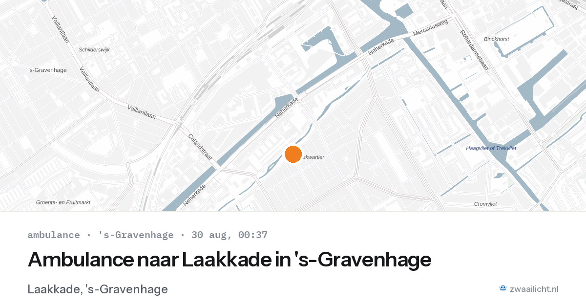 Ambulance naar Laakkade in 's-Gravenhage — 29 aug 2026