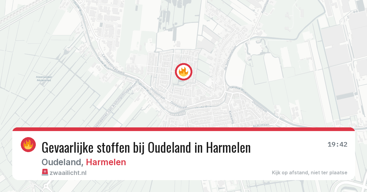 Gevaarlijke stoffen bij Oudeland in Harmelen — 3 aug 2026