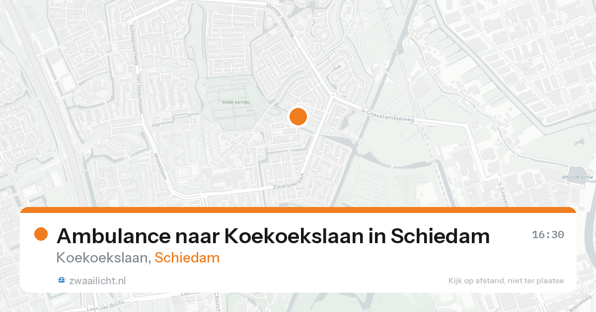 Ambulance naar Koekoekslaan in Schiedam — 15 jul 2026