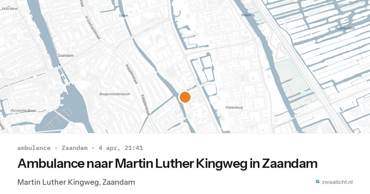 Ambulance naar Martin Luther Kingweg in Zaandam — 4 apr 2026