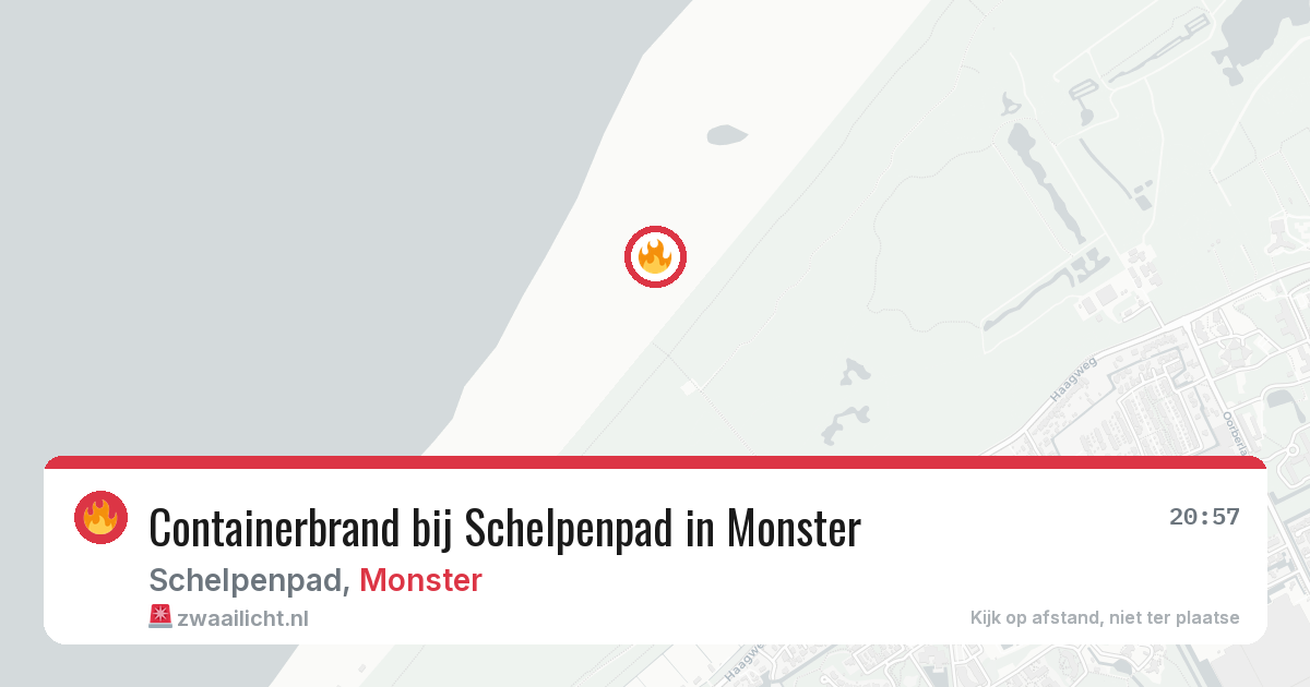 Containerbrand bij Schelpenpad in Monster — 1 mei 2026