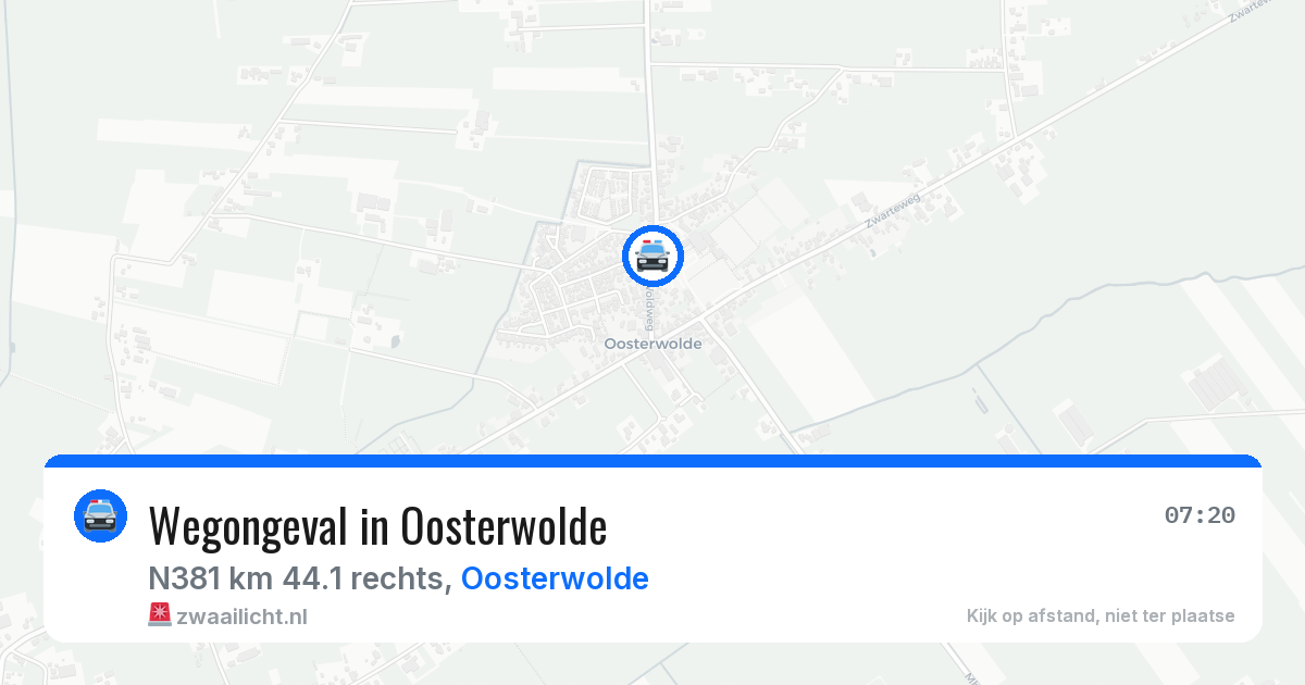 Wegongeval in Oosterwolde — 2 apr 2026