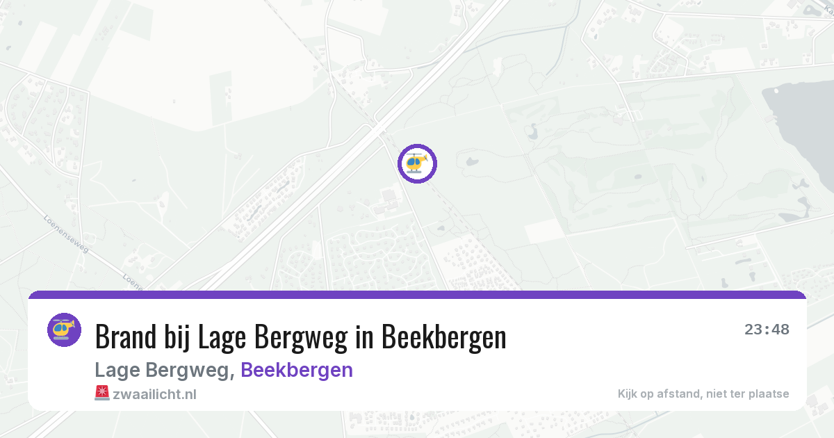 Brand bij Lage Bergweg in Beekbergen — 28 jul 2026