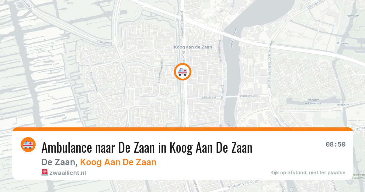 Ambulance naar De Zaan in Koog Aan De Zaan — 8 aug 2026