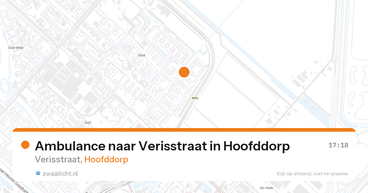 Ambulance naar Verisstraat in Hoofddorp — 14 jun 2026