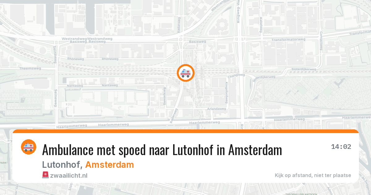 Ambulance met spoed naar Lutonhof in Amsterdam — 16 mei 2026