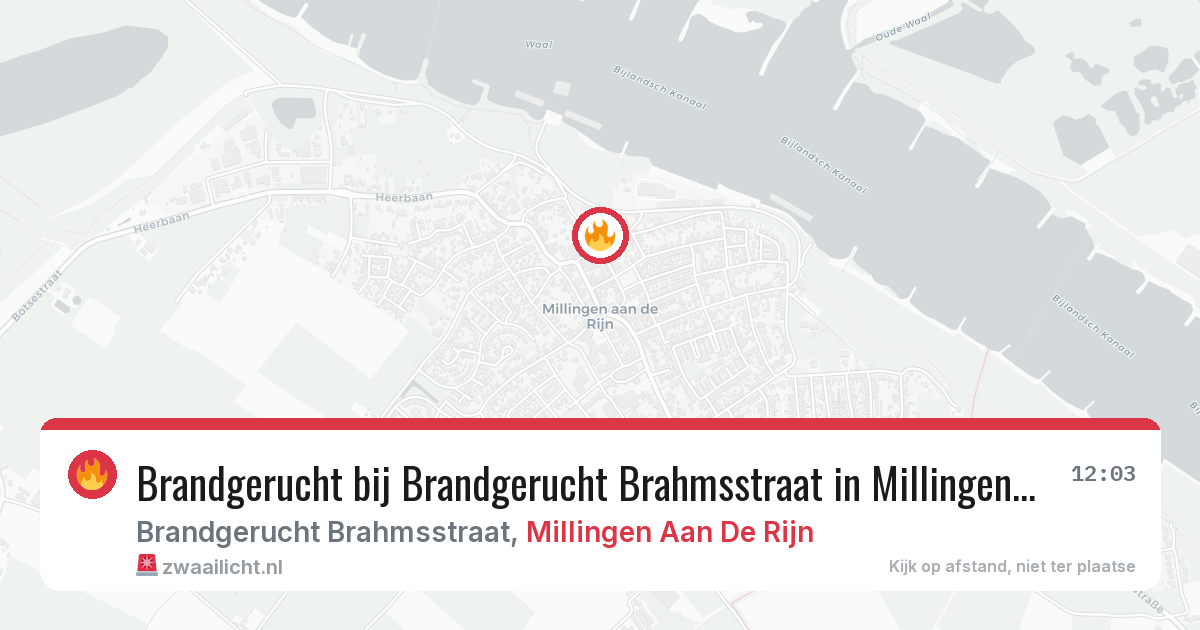Brandgerucht bij Brandgerucht Brahmsstraat in Millingen Aan De Rijn — 8 feb 2026