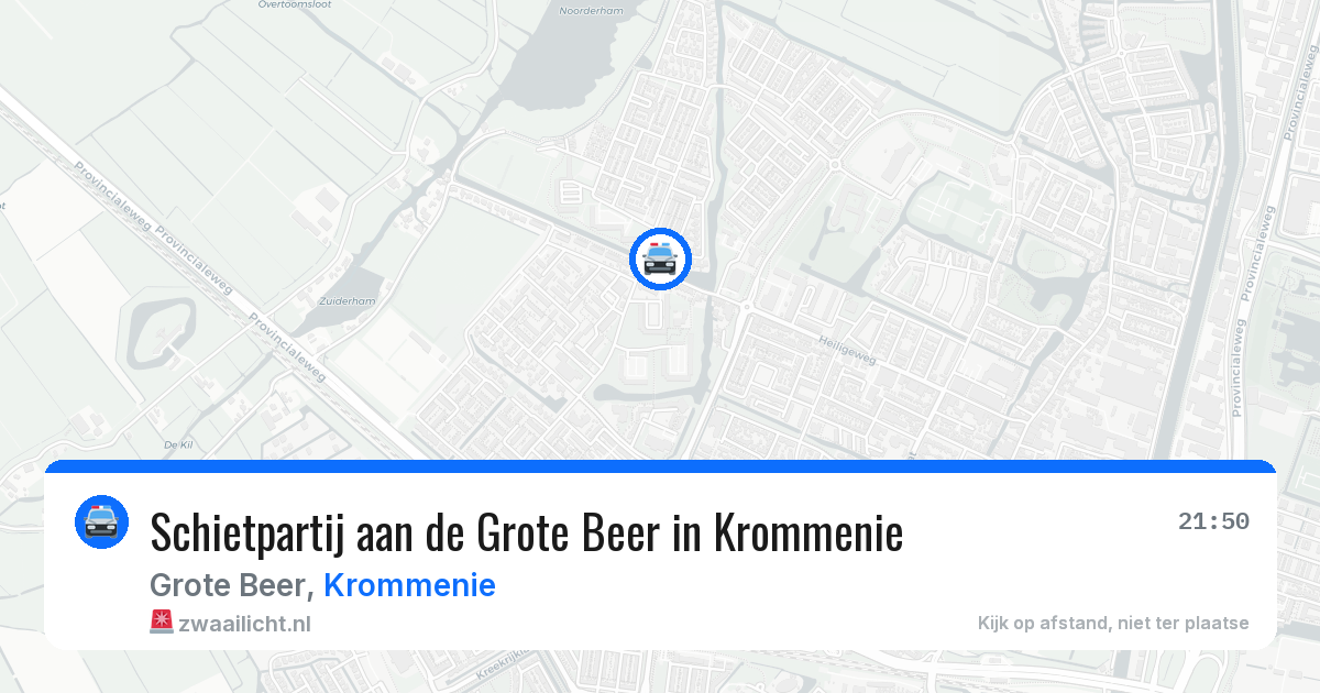 Schietpartij aan de Grote Beer in Krommenie — 15 jun 2026