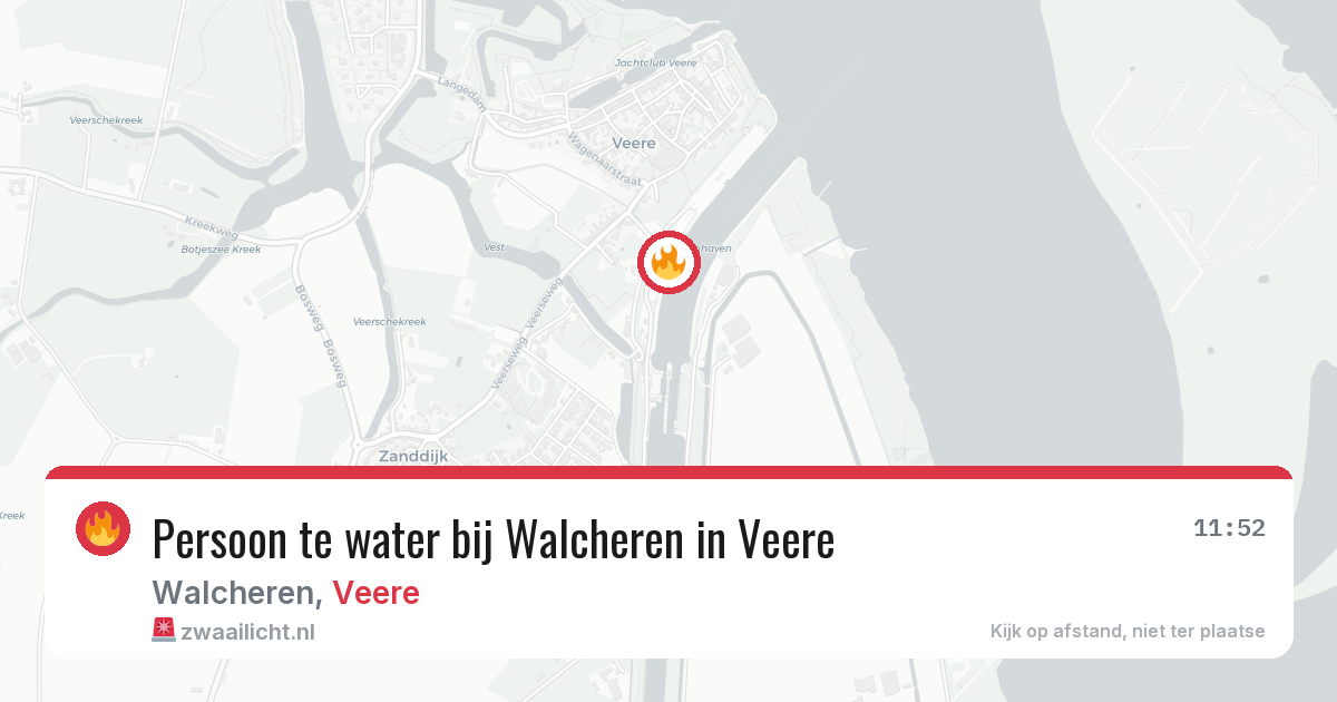 Persoon te water bij Walcheren in Veere — 4 aug 2026