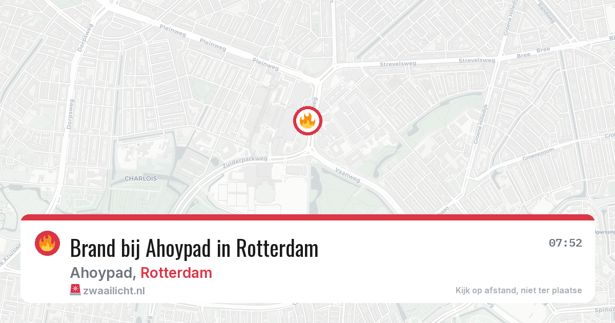 Brand bij Ahoypad in Rotterdam — 12 jul 2026