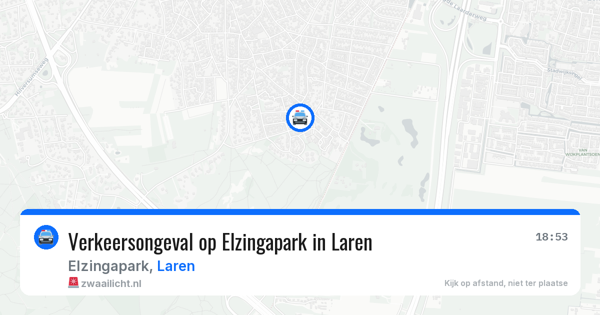 Verkeersongeval op Elzingapark in Laren — 14 apr 2026