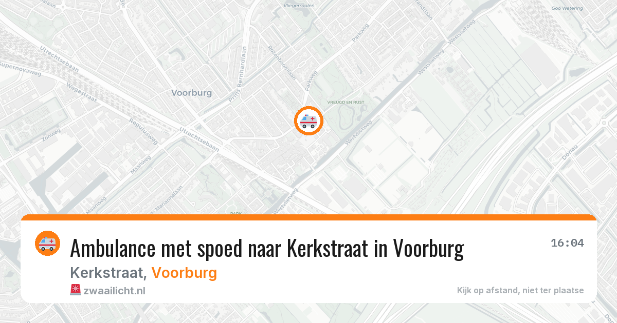 Ambulance met spoed naar Kerkstraat in Voorburg — 11 apr 2026