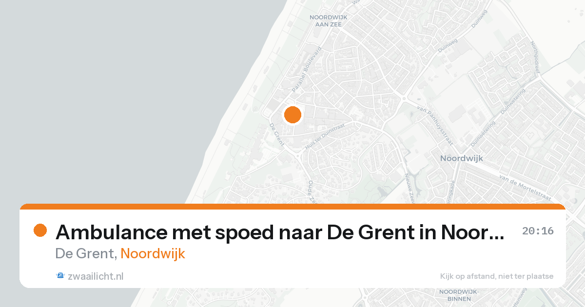 Ambulance met spoed naar De Grent in Noordwijk — 26 mei 2026