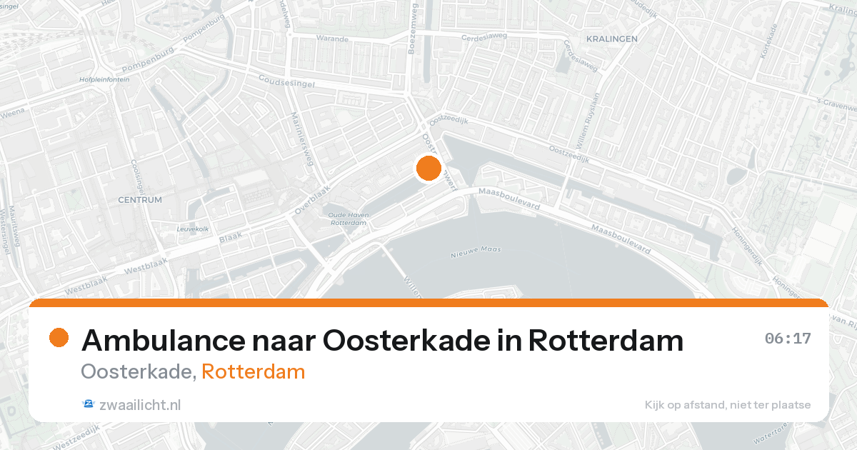 Ambulance naar Oosterkade in Rotterdam — 17 aug 2026