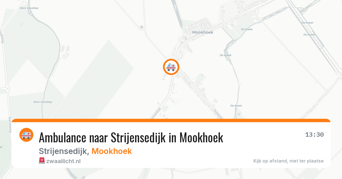 Ambulance naar Strijensedijk in Mookhoek — 24 jul 2026