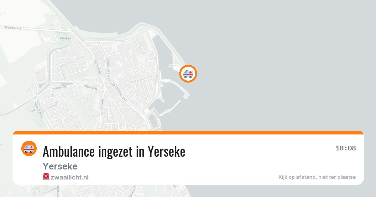 Ambulance ingezet in Yerseke — 10 aug 2026