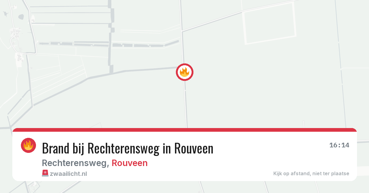 Brand bij Rechterensweg in Rouveen — 13 aug 2026