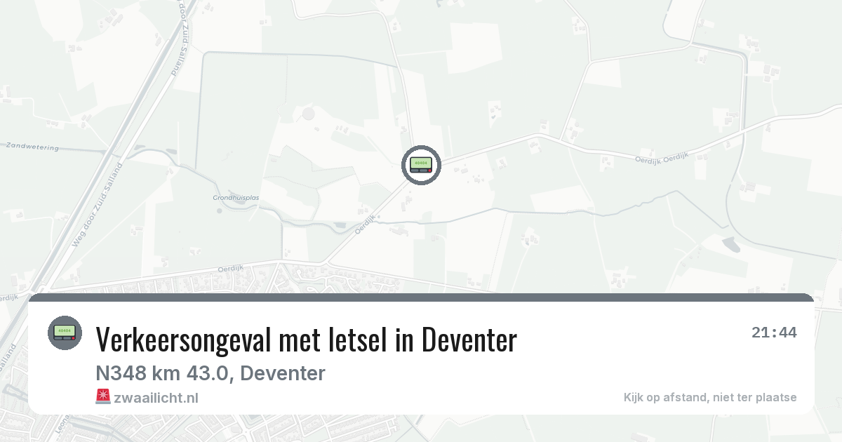 Verkeersongeval met letsel in Deventer — 21 apr 2026