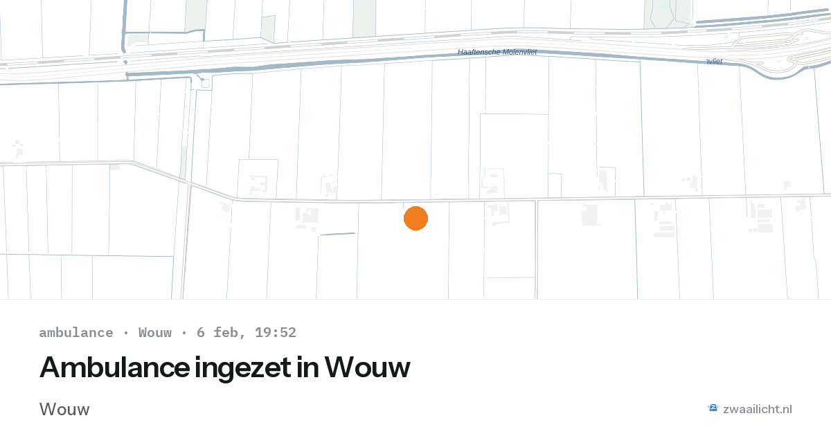 Ambulance ingezet in Wouw — 6 feb 2026