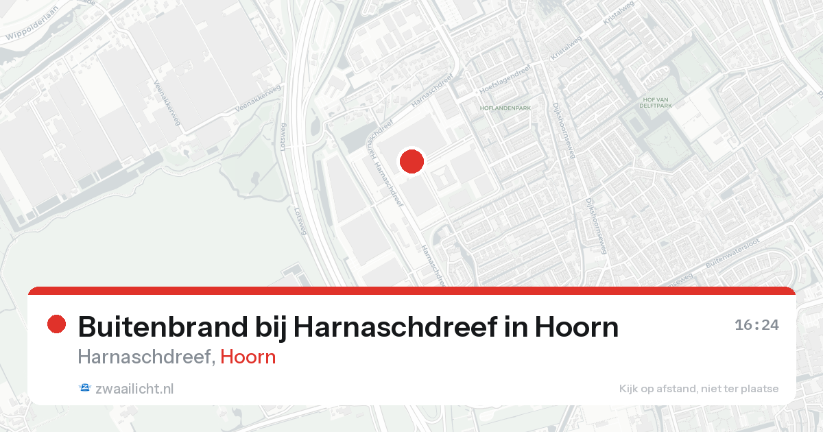 Buitenbrand bij Harnaschdreef in Hoorn — 24 aug 2026