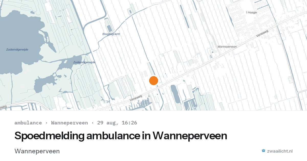 Spoedmelding ambulance in Wanneperveen — 29 aug 2026