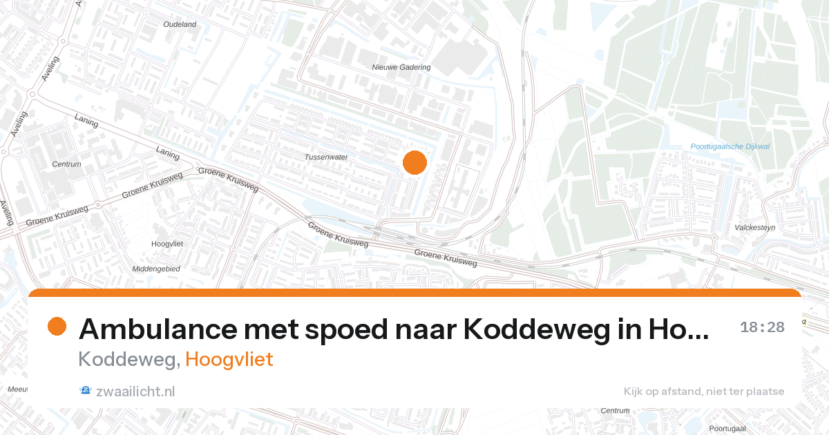 Ambulance met spoed naar Koddeweg in Hoogvliet — 27 aug 2026