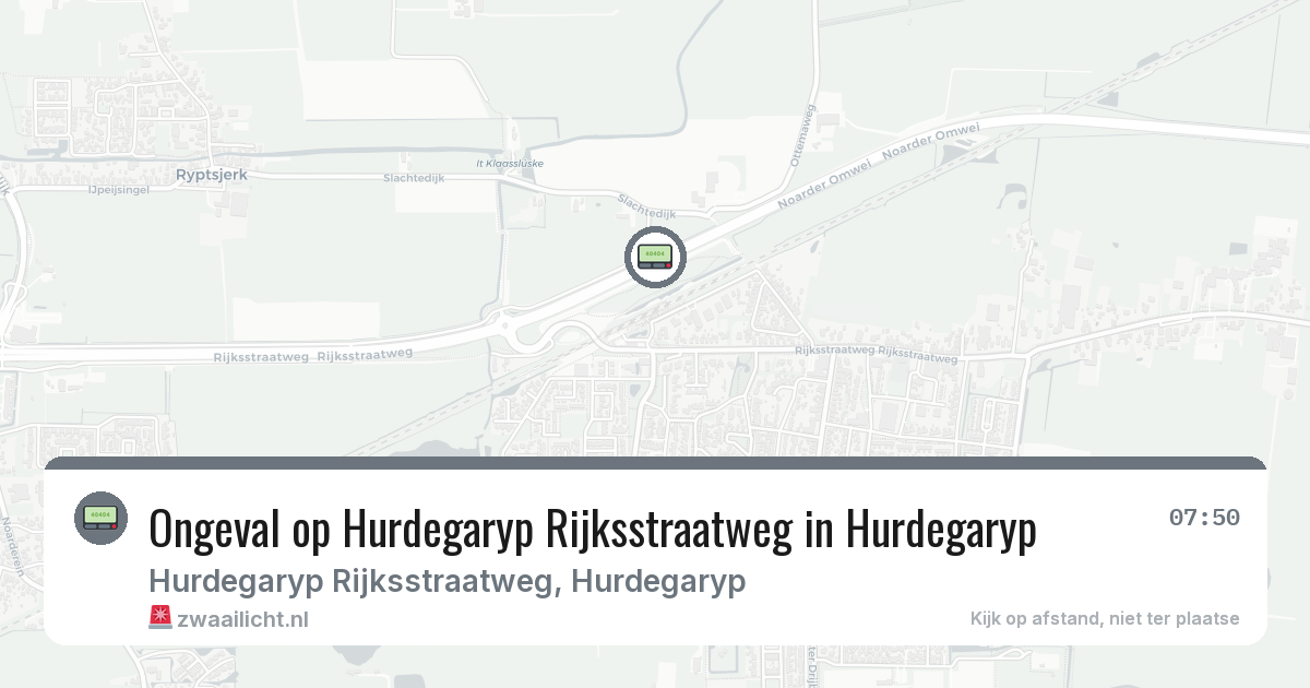 Ongeval op Hurdegaryp Rijksstraatweg in Hurdegaryp — 10 feb 2026