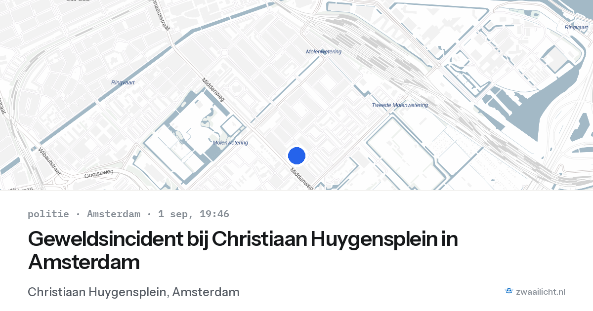 Geweldsincident bij Christiaan Huygensplein in Amsterdam — 1 sep 2026