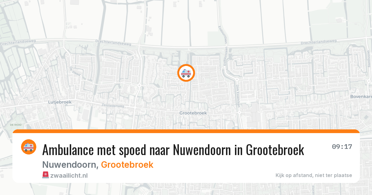 Ambulance met spoed naar Nuwendoorn in Grootebroek — 1 mei 2026