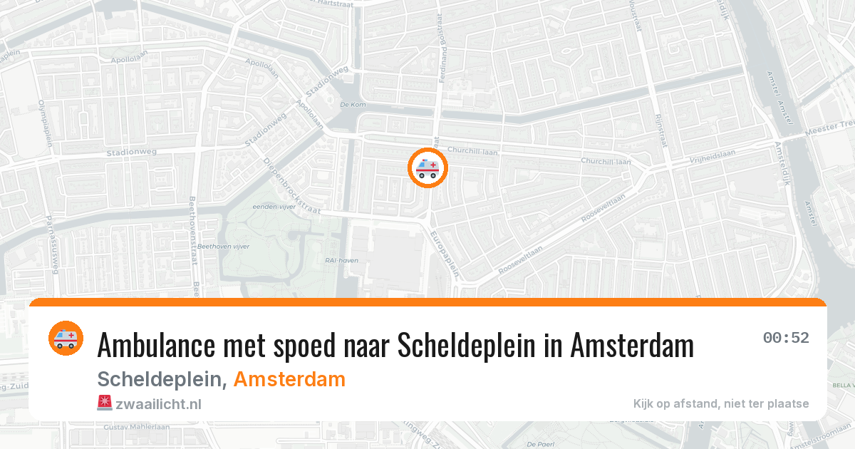 Ambulance met spoed naar Scheldeplein in Amsterdam — 24 apr 2026