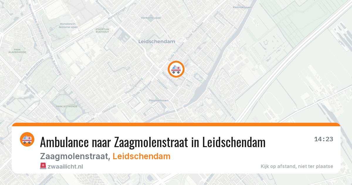 Ambulance naar Zaagmolenstraat in Leidschendam — 16 mrt 2026