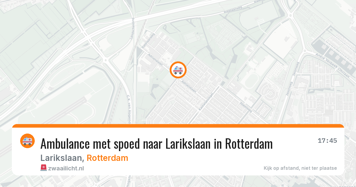 Ambulance met spoed naar Larikslaan in Rotterdam — 27 jun 2026