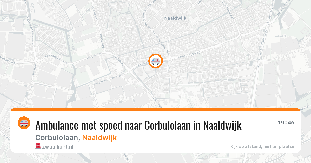 Ambulance met spoed naar Corbulolaan in Naaldwijk — 4 aug 2026