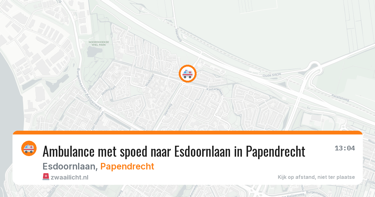 Ambulance met spoed naar Esdoornlaan in Papendrecht — 3 apr 2026