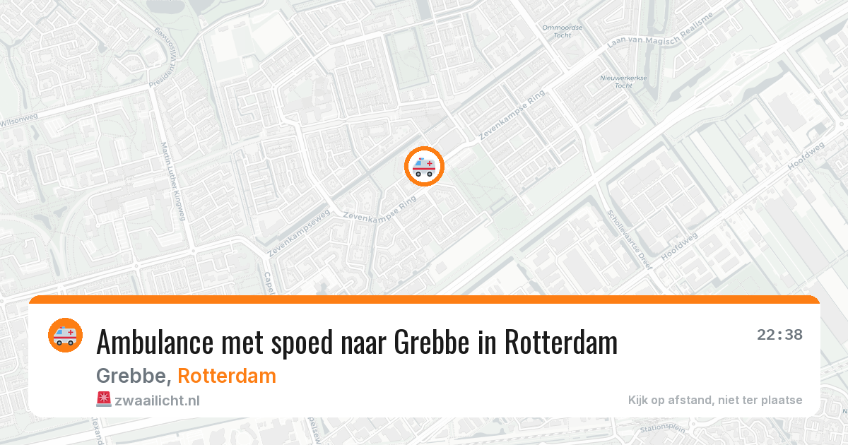 Ambulance met spoed naar Grebbe in Rotterdam — 26 jul 2026