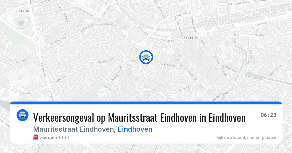 Verkeersongeval op Mauritsstraat Eindhoven in Eindhoven — 11 mei 2026