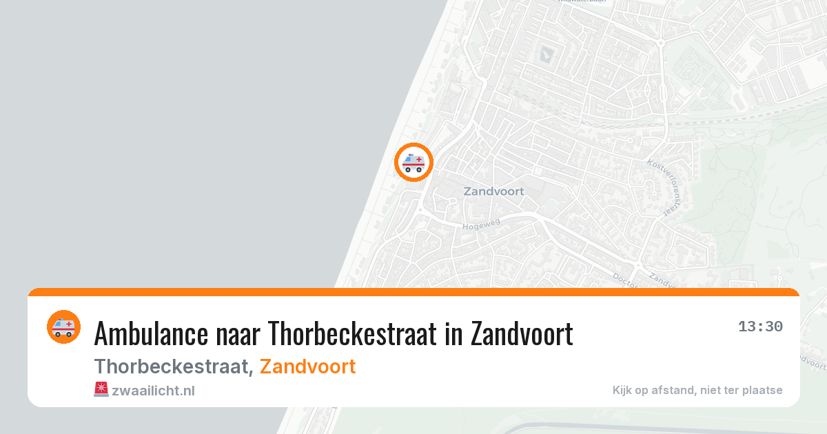 Ambulance naar Thorbeckestraat in Zandvoort — 4 apr 2026