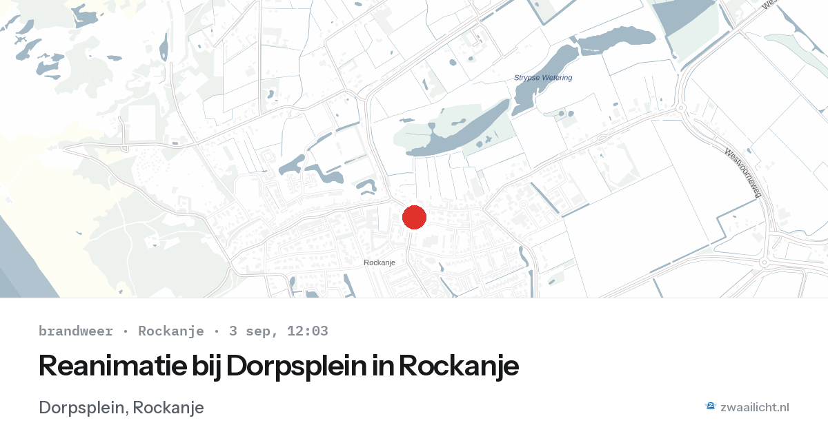 Reanimatie bij Dorpsplein in Rockanje — 3 sep 2026