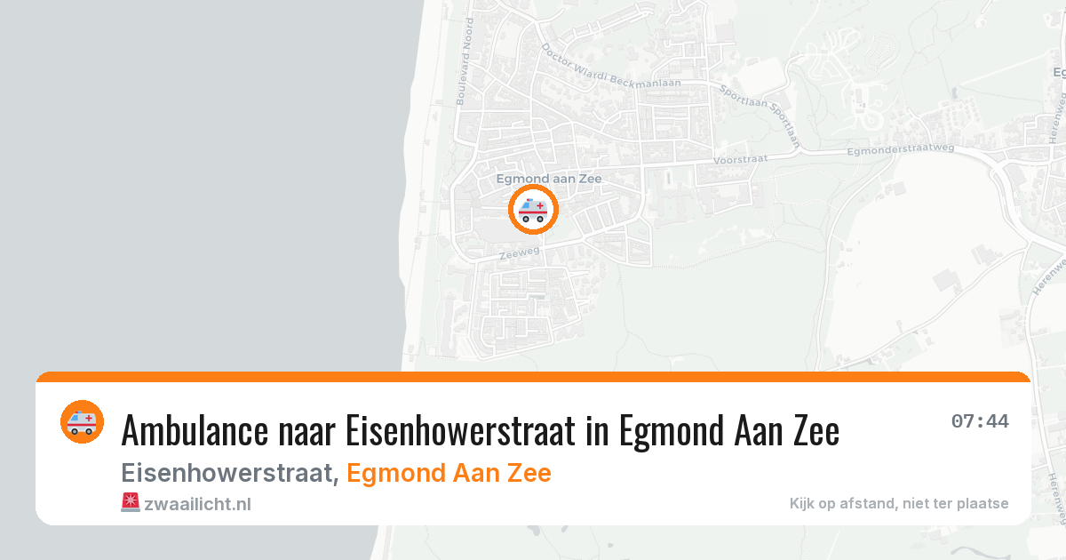 Ambulance naar Eisenhowerstraat in Egmond Aan Zee — 10 apr 2026
