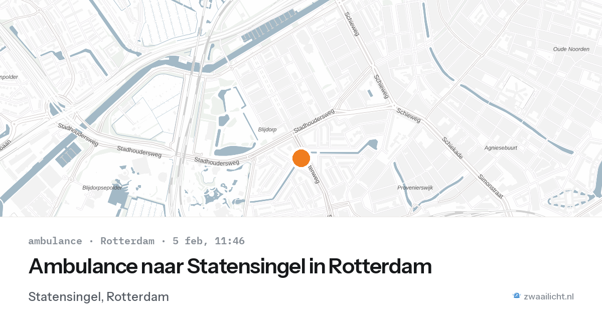 Ambulance naar Statensingel in Rotterdam — 5 feb 2026