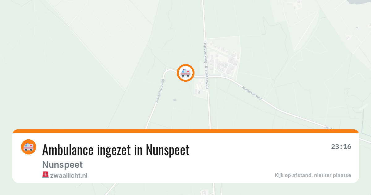 Ambulance ingezet in Nunspeet — 10 aug 2026