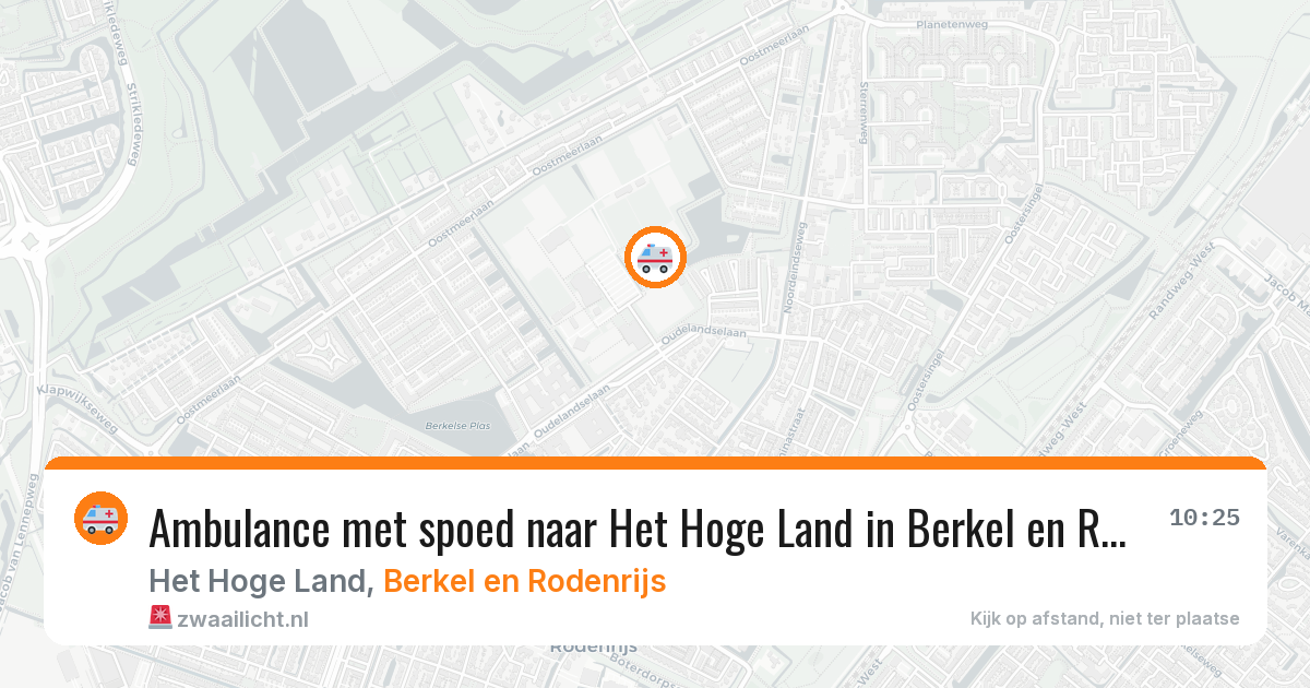 Ambulance met spoed naar Het Hoge Land in Berkel en Rodenrijs — 16 jun 2026