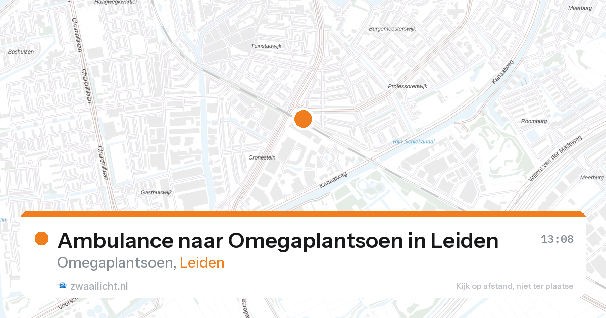 Ambulance naar Omegaplantsoen in Leiden — 28 aug 2026