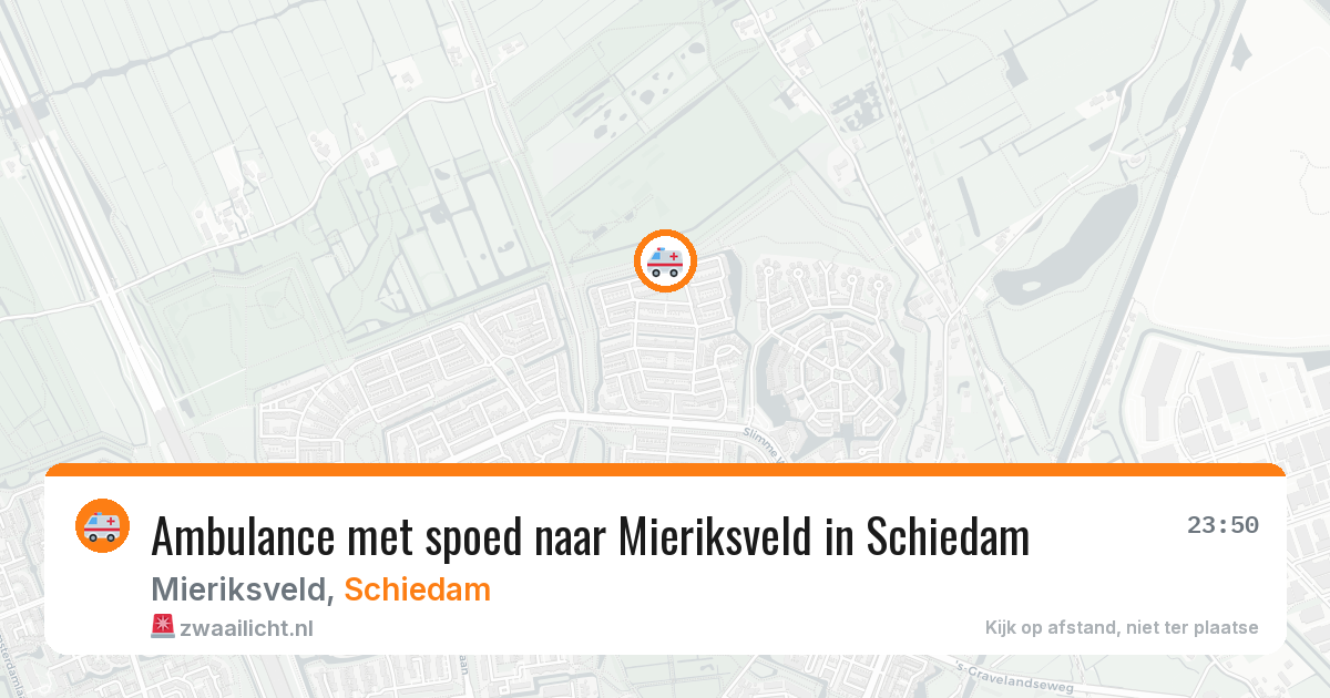 Ambulance met spoed naar Mieriksveld in Schiedam — 10 aug 2026