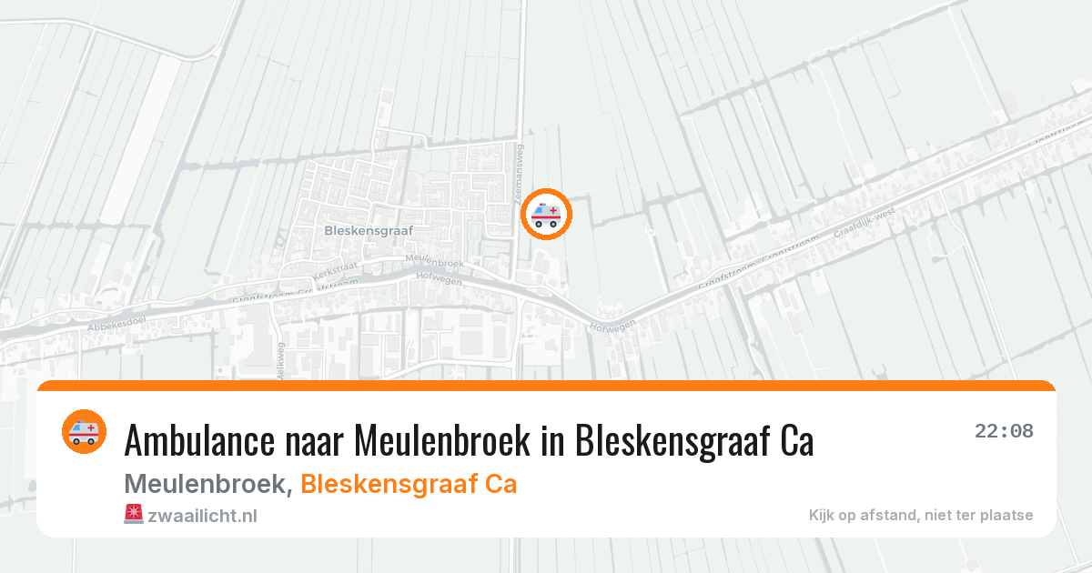 Ambulance naar Meulenbroek in Bleskensgraaf Ca — 11 aug 2026